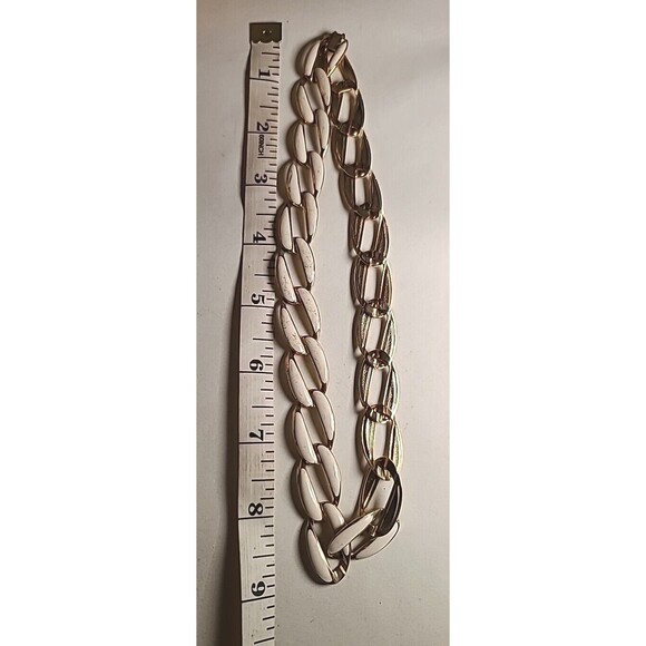 Vintage Ivory & Goldtone Necklace & Matching Heart Earring Set Classy valentines - Picture 6 of 8